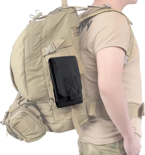 Vista 7 de Funda táctica universal Molle para teléfono móvil del ejército, bolsa de cinturón EDC paquete de seguridad, kit de accesorios de transporte, bolsa