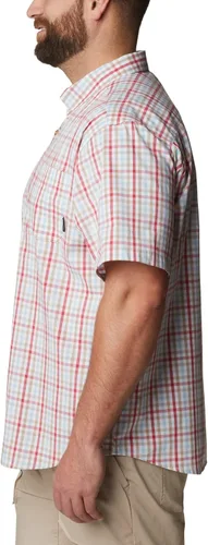 Vista 8 de Columbia Rapid Rivers II - Camisa de manga corta para hombre, Sunset Red Multi Gingham, talla L, Atardecer Rojo Multi Gingham