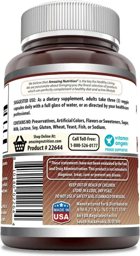 Vista 3 de Amazing Formulas - Suplemento de raíz de konjac 2000 mg por porción 180 cápsulas vegetales Sin OMG Sin gluten Fabricado en Estados Unidos