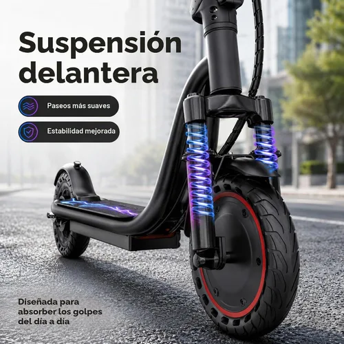 Vista 3 de Electric Scooter, Foldable Lightweight E-Scooter for Adults and Teens Black