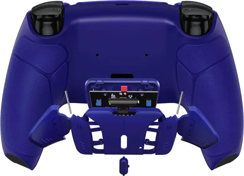 Vista 7 de eXtremeRate Cobalt Blue Rubberized Grip Programable RISE4 Remap Kit for PS5 Controller BDM-030 040 050, Upgrade Board & Redesigned Back Shell & 4