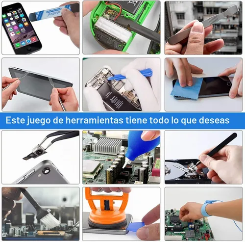 Vista 7 de oGoDeal Juego de destornilladores de precisión 155 en 1, kit profesional de herramientas de reparación electrónica para computadora, gafas, iPhone