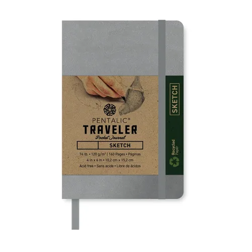 Vista 14 de Cuaderno de bocetos Travelers Dot Grid Pentalic Art, libre de ácidos