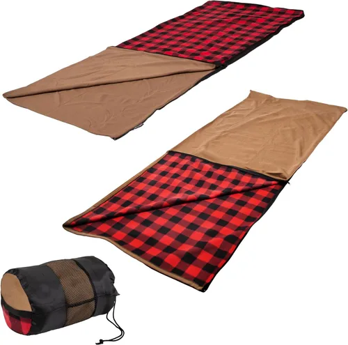 Vista 12 de Stansport Sleeping-Bags Stansport Fleece Sleeping Bag Rojo