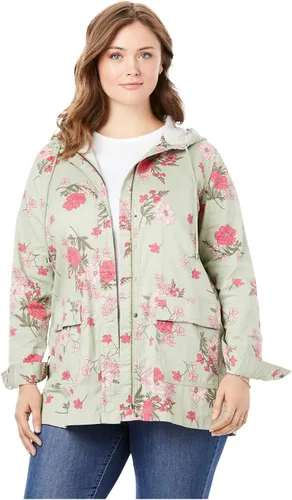 Vista 5 de Woman Within Chaqueta ligera con capucha para mujer, talla grande, Multi