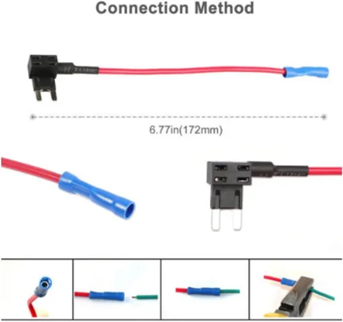 Vista 2 de ZOOKOTO 12V Car Add-A-Circuit Fusible 5A TAP Adaptador Pequeño ATO ATT Blade Fuse Holder 5A