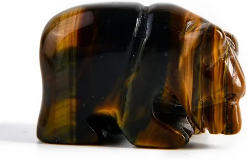 Vista 7 de YGLINE Figura de oso de cristal tallada a mano de 1,5 pulgadas tallada a mano