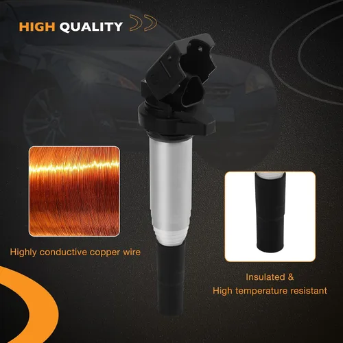 Vista 4 de HQPASFY Paquete de Bobina de Encendido UF598 Juego de 4 Compatible con Mini Cooper Countryman 2011-2016, Mini Cooper Paceman 2013-2016, Mini Cooper