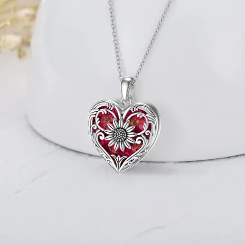 Vista 2 de SOULMEET Collar con medallón de plata de ley que sostiene fotos para mantener a alguien cerca de ti, medallón personalizado, joyería personalizada