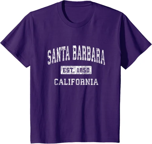 Vista 23 de Camiseta deportiva clásica de Santa Bárbara California CA, Negro, S