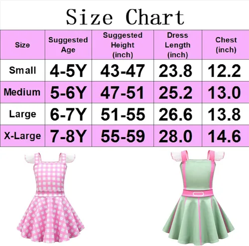 Vista 4 de Babykea Traje de cosplay de guinga rosa para niñas, disfraz de tutú de muñecas rosas de Halloween
