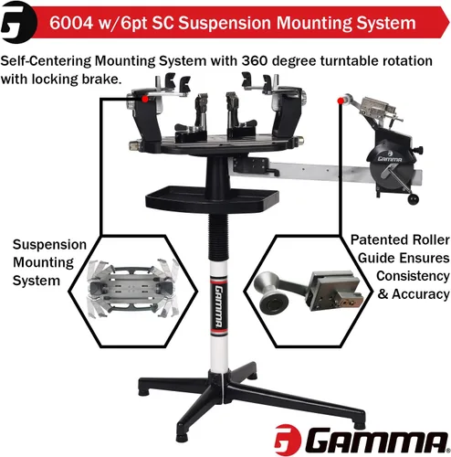 Vista 2 de Gamma Professional Tennis Racquet Stringing Machine: Standing Racket String Machine, Tools and Accessories Included – Tennis, Squash, Badminton, 2pt