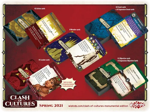 Vista 2 de Clash of Cultures: Monumental Edition Board Game WizKids - Nueva edición