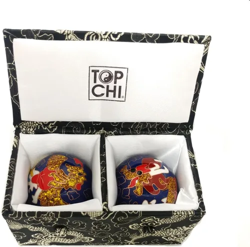 Vista 2 de Top Chi Pelotas Baoding de dragón y fénix de primera calidad. Bolas chinas de salud para terapia de manos, ejercicio y alivio del estrés