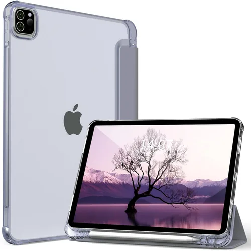 Vista 11 de Kenke - Funda para iPad Pro de 11 pulgadas 4ª/3ª/2ª/1ª generación 2022/2021/2020/2018 con soporte para carga de segundo lápiz con soporte