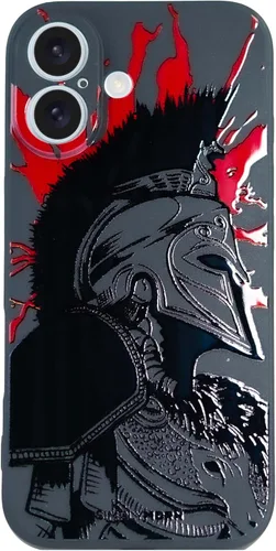 Vista 10 de SIMPLYMDRN Funda delgada para iPhone 12 Pro Max, diseño de guerrero, funda genial para hombres, funda de soldado de combate, delgada y flexible