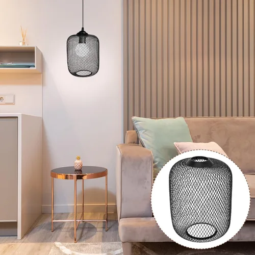 Vista 8 de Yardwe Elegante pantalla de malla estilo retro lámpara colgante pantalla para decoración del hogar