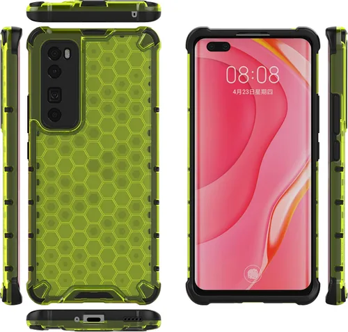 Vista 171 de Pzwoxukhov Funda compatible con Huawei Nova 3i, compatible con Huawei P Smart+ 2018 Honeycomb Anti-Drop Shock-Absorbing Case Negro