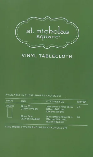 Vista 8 de St. Nicholas Square Mantel de vinilo, diseño navideño de camión rojo navideño, parte trasera de franela (70 redondos)