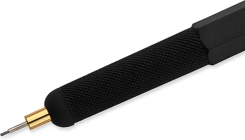 Vista 2 de Lápiz mecánico retráctil rOtring 800, 0.02 pulgadas, barril negro, Negro Barril