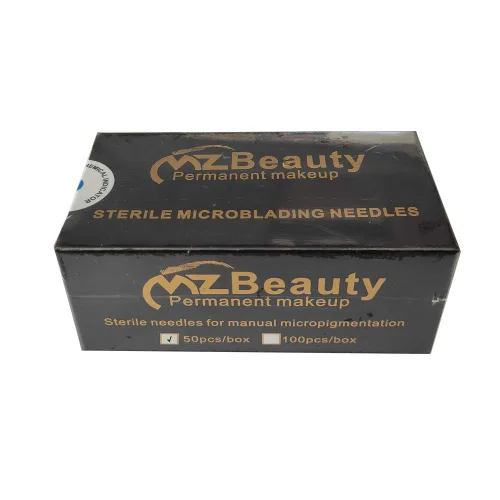Vista 5 de Nano 0.007 in Microblading Agujas Piercing Tatuaje Aguja Microblade para Maquillaje Permanente Microblading (Diámetro 0.007 in, 12Flat)