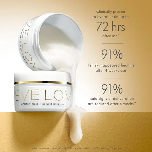 Vista 5 de EVE LOM Máscara de humedad durante la noche - Mascarilla facial ultrahidratante para una piel profundamente nutritiva - Fórmula voluminosa