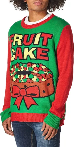 Vista 3 de Forum Novelties Suéter de Navidad feo de la torta de fruta