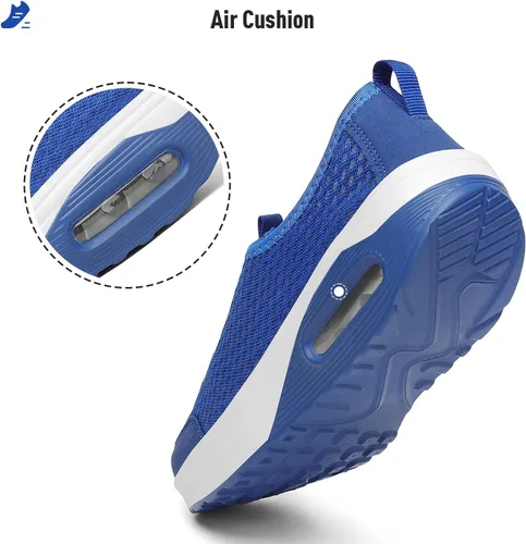 Vista 4 de SAGUARO Zapatillas de malla para mujer, con plataforma de tenis y plataforma para caminar, 0