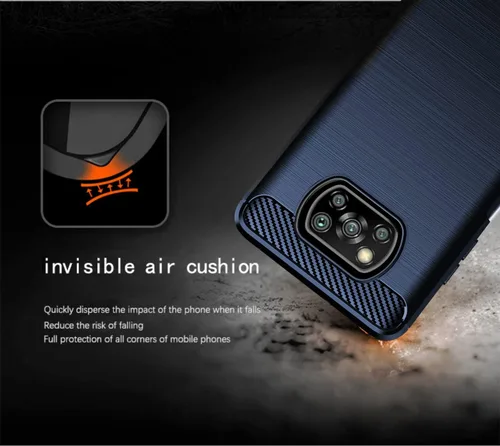 Vista 4 de Asuwish Compatible con Xiaomi Poco X3 Pro/PocoX3 NFC/Poco X3 Funda y protector de pantalla de vidrio templado, accesorios protectores de teléfono