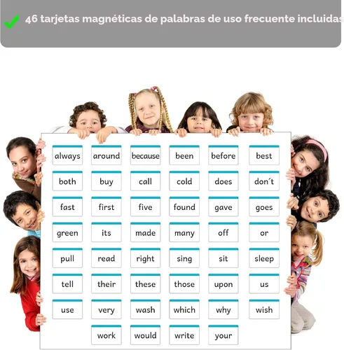 Vista 3 de Attractivia Tarjetas magnéticas de segundo grado (segundo grado) – 46 tarjetas de muñeca grandes resistentes para alfabetización de lectores