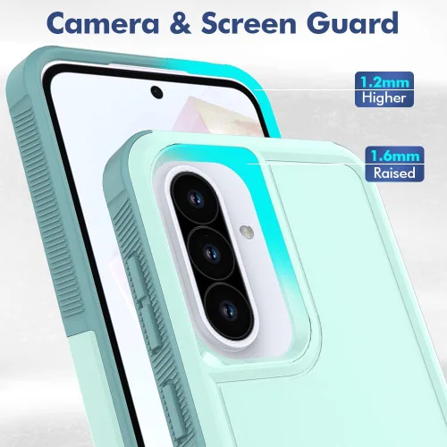 Vista 35 de Jeylly Compatible con Samsung Galaxy A22 5G Funda, Funda Samsung A22 5G con 2pcs protectores de pantalla de vidrio templado