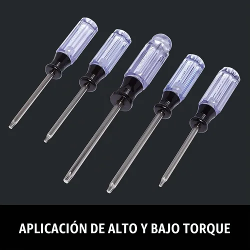 Vista 4 de CRAFTSMAN Juego de destornilladores, Torx, mango de acetato, 5 piezas (CMHT65051)