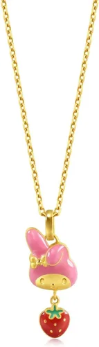 Vista 2 de Chow Sang Sang Sanrio - Colgante de oro macizo 9999 de 24 quilates My Melody con fresa para mujeres y niñas 75427P no incluye el collar