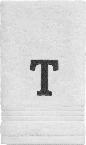 Vista 17 de Avanti Linens - Toalla de dedos, algodón suave y absorbente, decoración de baño bordada (colección de monogramas, inicial G)