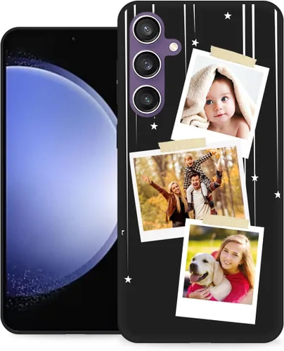 Vista 25 de Funda personalizada para Samsung Galaxy S23 Ultra con nombre de foto y texto - Funda suave y fina para teléfono móvil S 23 Ultra (negra) de 6.8