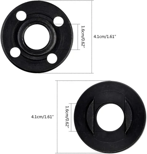 Vista 3 de Topbuti Llave angular de brida de amoladora, tuerca de bloqueo de metal para compatible con Dewalt Milwaukee 193465-4 Bosch Black Decker Ryobi