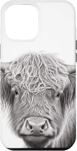 Vista 6 de Funda para iPhone 15 Highland Cow Scottish Cattle Pencil
