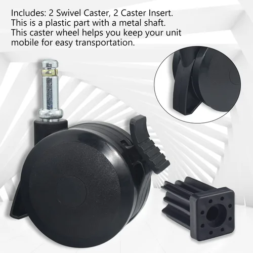 Vista 5 de Paquete de 4 ruedas de bloqueo 70360 con inserto para parrillas de gas Weber Genesis E-310 Spirit Series 2009-2012, E400 E600 Summit Series