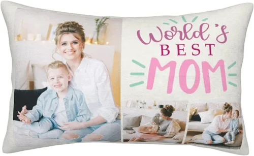 Vista 11 de Funda de almohada personalizada para el día de la madre, funda de almohada personalizada con collage de fotos, funda de almohada para el día