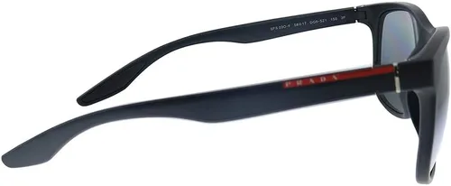 Vista 3 de Prada Linea Rossa PS 03OSF DG05Z1 - Gafas de sol cuadradas de plástico, color negro, lentes polarizadas, Negro