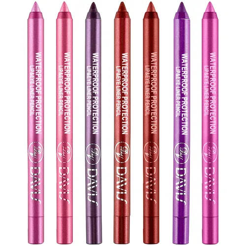 Vista 14 de Juego de 3 lápices delineadores de ojos coloridos, lápiz de sombra de ojos, kit de delineador de ojos perlado metálico con purpurina para mujeres