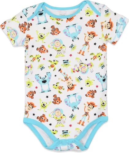 Vista 6 de Disney Mickey Mouse Lion King Winnie the Pooh Pixar Toy Story Buscando a Nemo Baby Paquete de 5 mamelucos recién nacidos hasta bebés