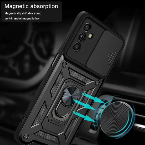Vista 4 de Para Samsung Galaxy A13 5G Caso: Caja Del Teléfono Con Protector De Pantalla Para Samsung Galaxy A13 5G - Negro