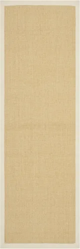 Vista 79 de Alfombra de sisal Safavieh, de color maíz y negro, tejida a mano, de la colección de fibras naturales; 5 x 8 pulgadas, NF441A, Tela, Gris / Gris