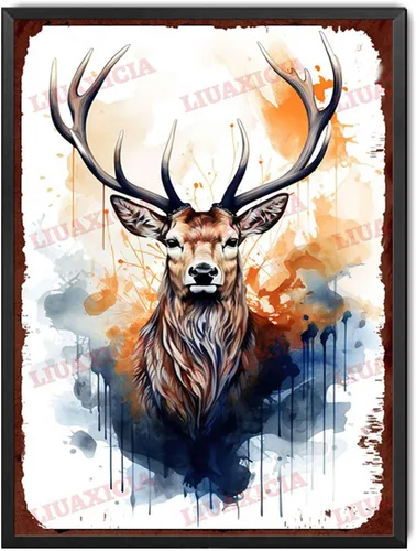 Vista 14 de Cartel de hojalata para decoración de barra de alce de 8 x 12 pulgadas Picture 1