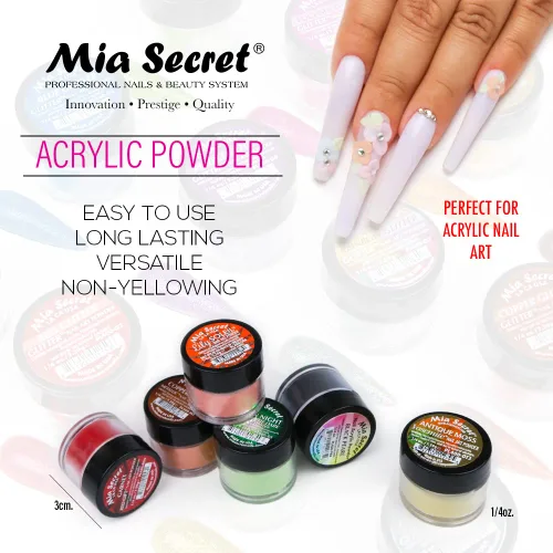 Vista 5 de Mia Secret - Colección de polvo acrílico para uñas, polímero Marry ME, 6 piezas