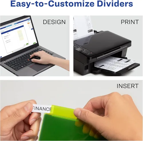 Vista 6 de Avery® Separadores de plástico insertables Big Tab™, multicolor, 5 pestañas