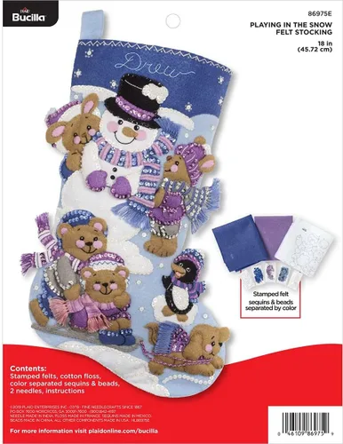 Vista 9 de Kit de Adornos de Navidad Elegante de Fieltro Bucilla 86977E