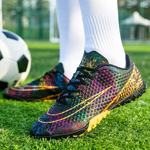 Vista 6 de WINGFAI Zapatos de fútbol para hombre, zapatos de fútbol profesionales de alta calidad, transpirables, atléticos, para exterioresinteriores, fútbol