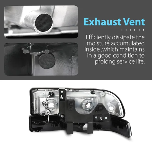 Vista 7 de CHEDA - Faro delantero LED, carcasa negra con lente transparente